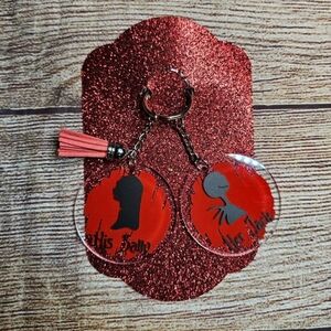 Nightmare before christmas jack and sally keychains